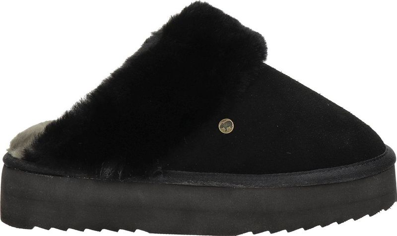 Warmbat - Flurry Plateau Pantoffels Open - Zwart - Warmbat Flurry Plateau Pantoffels Open