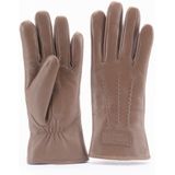 Warmbat Glove women leather taupe dame handchoenen