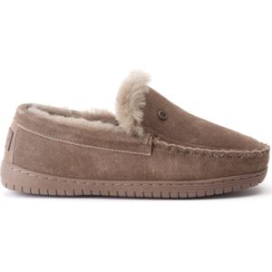 Warmbat - Grizzly Mud - Pantoffel - Beige - Suède - Rubber Zool