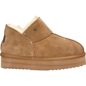 Pantoffel Warmbat Women Willow Plateau Cognac-Schoenmaat 40