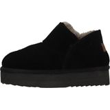 Warmbat - Willow Plateau - Gevoerde Boots - Zwart - Suede - Merino Wol