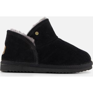 Warmbat - Willow Plateau - Gevoerde Boots - Zwart - Suede - Merino Wol