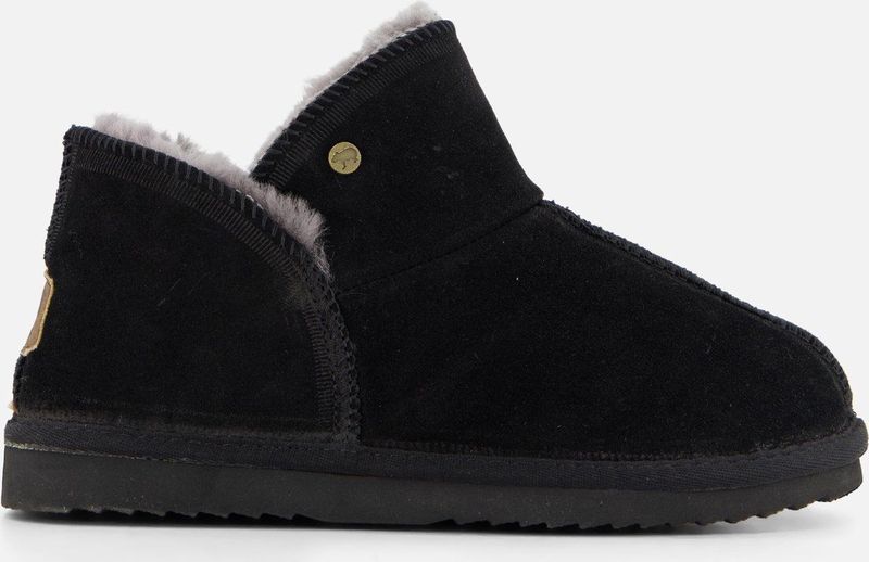 Warmbat - Willow Plateau - Gevoerde Boots - Zwart - Suede - Merino Wol