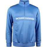 The Indian Maharadja Sweater Poly Terry Half Zip - Blauw