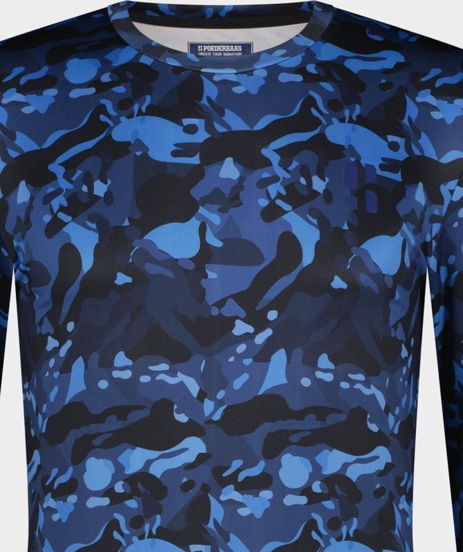 Ondershirt Poederbaas Men Thermo Camo Navy