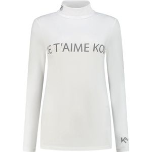KOU Sportswear Thermoshirt Dames Lange mouwen - Je T'aime Kou - Wit