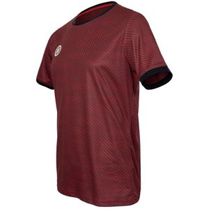 The indian maharadja pique printed t-shirt in de kleur rood.