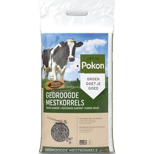 Pokon Gedroogde Mestkorrel - 5kg - Meststof - Geschikt voor 10m2 tot 40m2