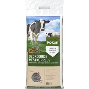 Pokon Gedroogde Mestkorrel - 10kg - Meststof - Geschikt voor 20m2 tot 60m2