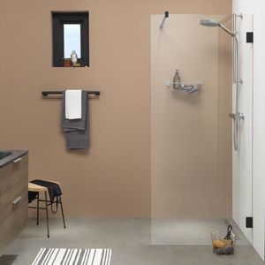 Inloopdouche sealskin i am type a3 120x200 cm helder glas antikalk mat zwart