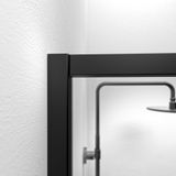 Sealskin - Douchedeur + Zijwand Contour 140 X 200cm - Zwart Profiel - 6 Mm Helder Glas | Douche