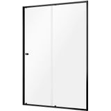 Sealskin - Douche Schuifdeur Contour 140 X 200cm - Zwart Profiel - 6 Mm Helder Glas