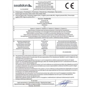 Sealskin Contour verbredingsprofiel, 1 cm breed, 200 cm hoog, RVS, 6 mm helder veiligheidsglas CD800106320000