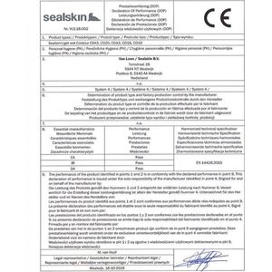 Sealskin Contour verbredingsprofiel, 1 cm breed, 200 cm hoog, RVS, 6 mm helder veiligheidsglas