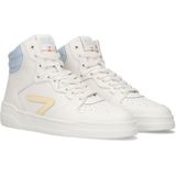 HUB Court-z High Sneakers - Leren Sneaker - Dames - Wit
