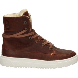 HUB Chess 3.0 Hoge sneakers - Leren Sneaker - Dames - Cognac - Maat 37