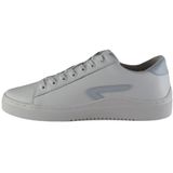 HUB Hook Leren Sneakers Wit/Lichtblauw