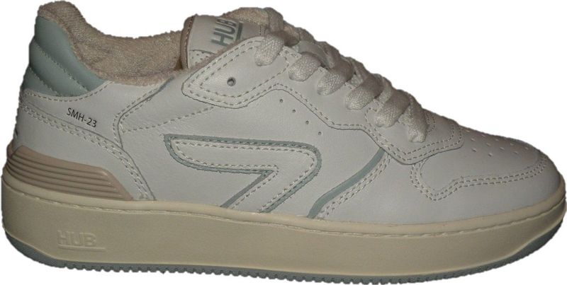 HUB - Smash L31 - Sneakers - White/Surf Spray/Ivory - Leer