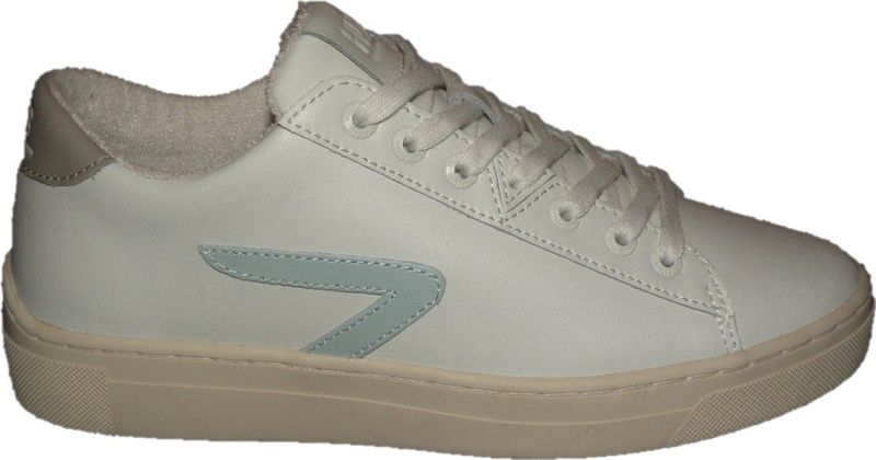 HUB - Lage Schoen - Off White - Leder - Vetersluiting