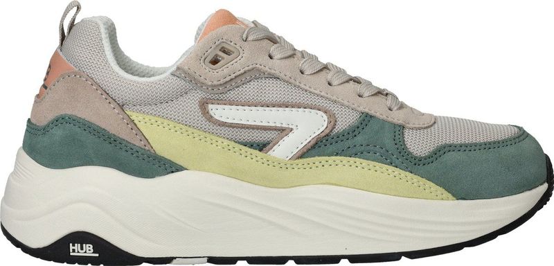 HUB - Glide-z Sneakers - Dames - Beige - Textiel - Rubber Zool