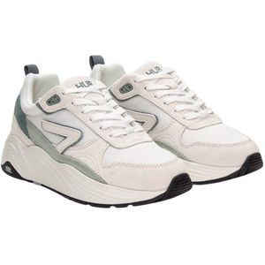 HUB - Glide-z Sneakers - Wit - Mesh Textiel - Suède Overlays