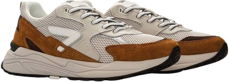 HUB - Grid M37 - Sneakers - Bruin - Wit - Zwart