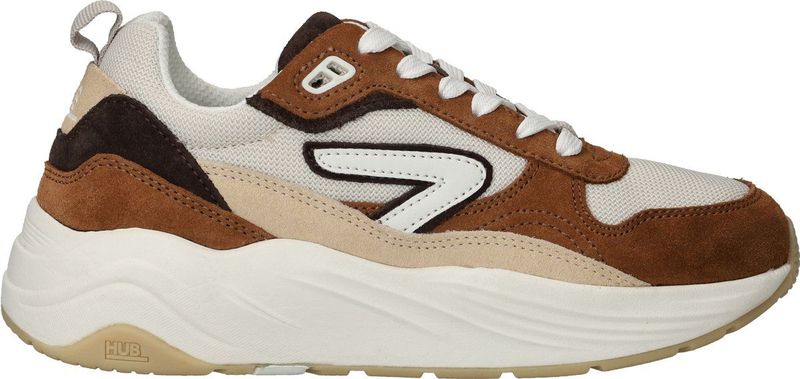 HUB - GLIDE - Sneakers - Licht Beige/Off White/Cognac
