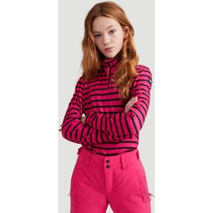 O'Neill - maat 152 - Fleece Vest Girls Stripe Half Zip Pink Aop W/ Black - Pink Aop W/ Black
