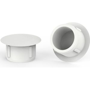 10 stuks - Premium Afdekdopjes voor Boorgaten - Rond - Zuiver Wit (RAL 9010) - 6mm