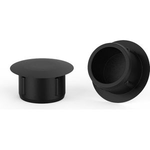 10 stuks - Premium Afdekdopjes voor Boorgaten - Rond - Zwart (RAL 9005) - 4mm