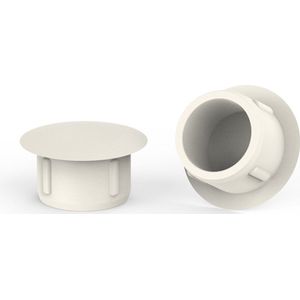 10 stuks - Premium Afdekdopjes voor Boorgaten - Rond - Crèmewit (RAL 9001) - 7mm