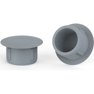 10 stuks - Premium Afdekdopjes voor Boorgaten - Rond - Zilvergrijs (RAL 7001) - 6mm