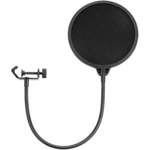 Pop Filter - Pop Shield - Popkiller - Microfoon - Studio - Speaker - Zwart - 1 stuk