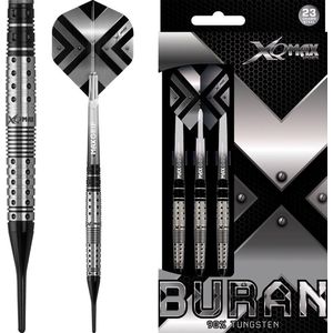 XQMax Dartpijlen Buran 90% Softtip 18 Gr Antraciet/wit