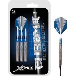 XQMax Dartpijlen Chroma 70% Softtip 18 Gr Zilver/blauw