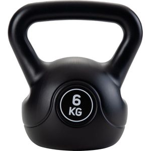 Pure2Improve Kettlebell - Fitness - Kettlebells - Gewichten - 6kg - Zwart PVC