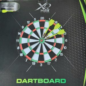 Dartboard - XQ MAX -  43 x 1,2 cm 17inch - 3 x groen 3 x zwart dartpeiltjes