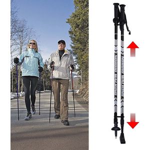 Free And Easy Wandelstokken 110-140 Cm Aluminium Zwart