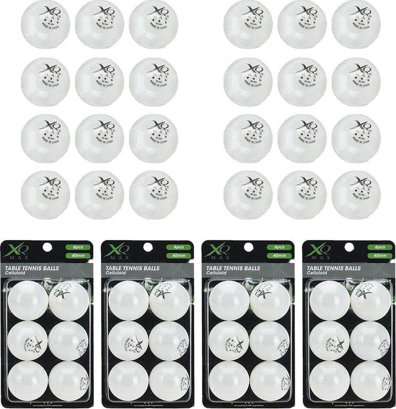 XQMax bal voor tafeltennis 3 gwiazdki 12 stuks wit