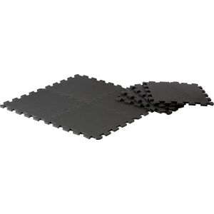 Pure2Improve puzzel Mat Set zwart, Plastic (Polyethylene)