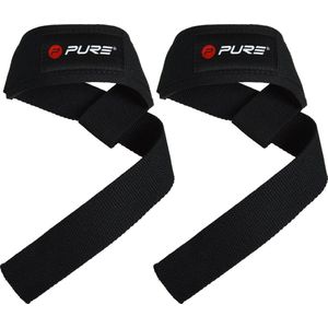 Pure2improve lifting straps in de kleur zwart.