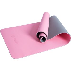 yogamat 173 x 58 cm elastomeer/rubber roze