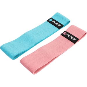 weerstandsbanden polyester blauw/roze 2 stuks