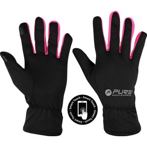 Pure2Improve hardloop handschoenen, roze, maat S/M