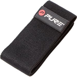 Pure2Improve - Weerstandsbanden van textiel voor binnen- en buitensporten, weerstandstraining, fitness, vering, snelheidsbestendigheid, home-gym, yoga, zware weerstand (70 x 8 cm), zwart
