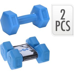 XQ Max 2 stuks Dumbbell - 2x 1KG - Blauw