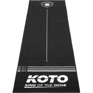 KOTO - Carpet Dartmat Zwart 285 x 80 cm, Rubber Dartmat, 4 Worplijn, & Vloer- en Dartbescherming