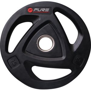 Pure2Improve - Halterschijf - 15kg - Rubber - Geschikt voor Halters 50mm