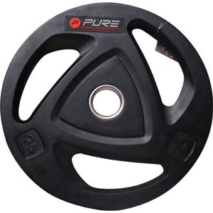 Pure2Improve - Halterschijven - 25kg - Rubber - Geschikt Voor Halters 50mm
