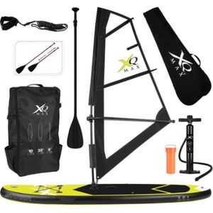 XQ Max SUP Board Set met zeil - Geel / Zwart / Wit - 305 x 76 x 15 cm